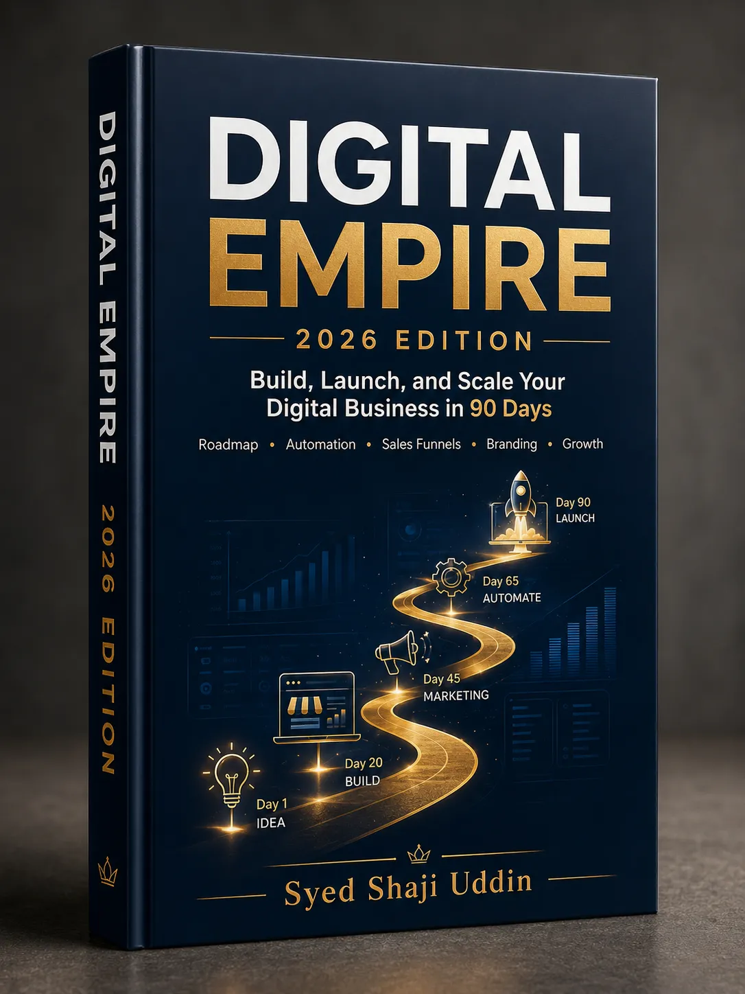 Digital Empire 2026 Ebook Cover: Guide to Building a Digital Business